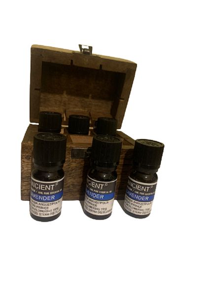 Cotomag Ulei Esential de Lavanda in Cutie de Mango 6 bc x 10 ml – Aromaterapie, Puritate 100%, Nediluat