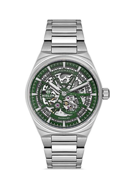 Hislon D136S-15SS çelik kordonlu erkek otomatik kol saati