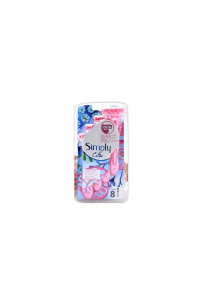 SİMPLY شفرات حلاقة نسائية من كولر - 8 قطع