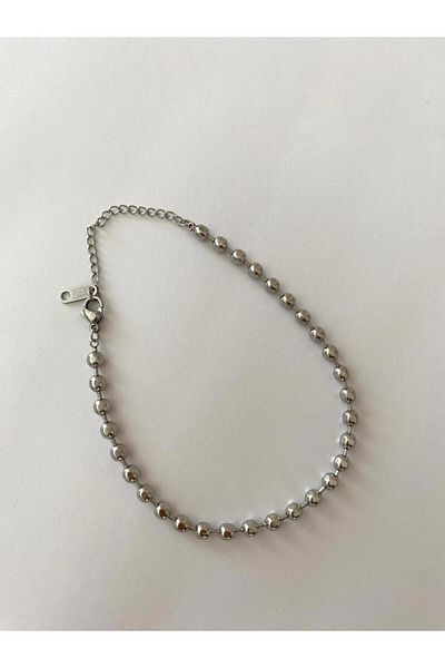 marsel aksesuar Steel Beaded Model Anklet