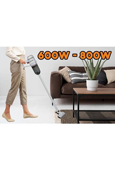 Hausberg Aspirator vertical 2 in 1 HB-2024GR, fara sac, aspirare uscata, 2 viteze, turbo, 0.7 L, 800W, Gri