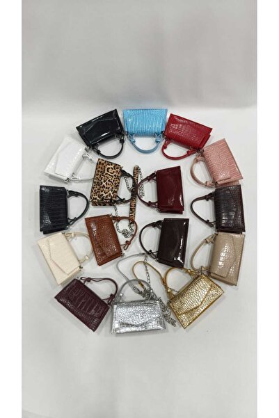 themoiss Geantă de mână și geantă de umăr pentru femei cu curea din lanț croco argintiu