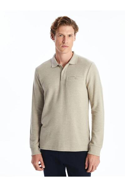 LC Waikiki Ανδρικό φούτερ LCWAIKIKI Classic Polo με μακρυμάνικο γιακά (W5)