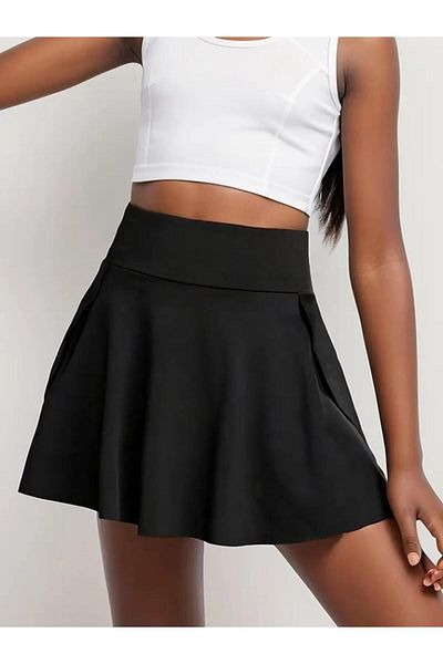 modamtn Women's High Waist Pocketed Sandy Short Skirt