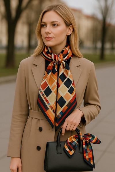 VİZYON %100 İpek Tivil Eşarp