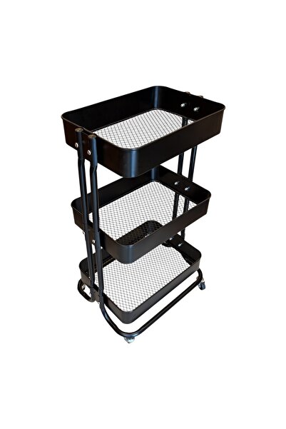 babilconcept 3 Katlı Metal Mutfak Arabası – Sebzelik ve Raf Düzenleyici