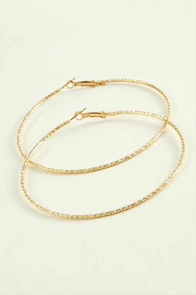 Eco Lounge Zigzag Twisted Metal Hoop Earrings 8-9-10 cm