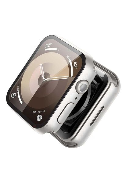 Sneezy Apple Watch 41mm 7-8-9 Se Series Compatible Starlight 360 Degree Protection and Tempered Glass Screen Protector