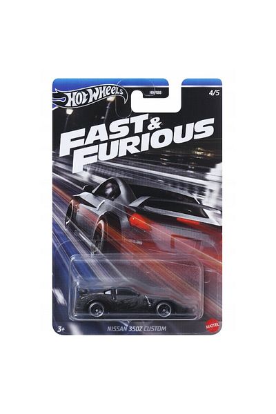 HOT WHEELS Mașină personalizată Nissan 350Z, Colecția Fast & Furious 2024, Negru, 7cm