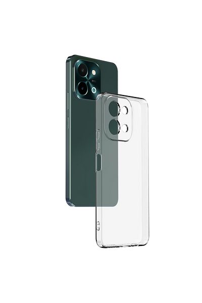 Rivor حافظة متوافقة مع هاتف Vivo Y28، غطاء سيليكون مرن شفاف للغاية مع حماية ثلاثية الأبعاد للكاميرا