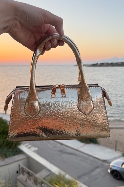 Melissa Boutique Women's Gold Soft Leather Long Strap Hand Shoulder Bag