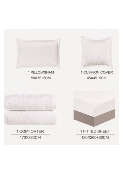 smart home Premium bedspread made of 100% microfiber, double-filled duvet cover set, 4-piece set, 230x170cm