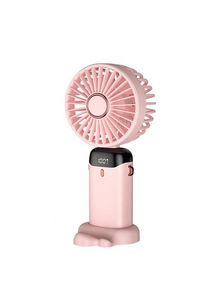 Jenuos Ventilator ultraportabil, JENUOS®, 3000mAh, de birou, purtabil la gât, 5 niveluri de viteză, portabil, pliabil, cu