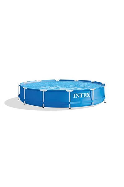 Intex حوض سباحة معدني فوق الأرض - 366 × 76 سم