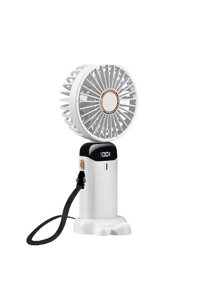 Healife Ventilator portabil Healife, 3 în 1, 5 viteze, reglabil 90 de grade, afișaj LED, alb, 4000mAh