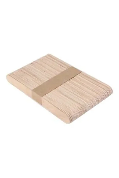 Spa System Large Wooden Sticks for Wax Uses, 50 Pieces
