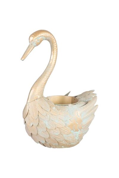 Strend Pro Decorațiune de grădină, MagicHome, metal, gâscă, cu ghiveci de flo...