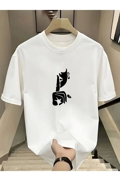 CVS Comfortable Crew Neck T-Shirt, Creative Cartoon Print - Soft Polyester, Wearable in All Seasons- Be