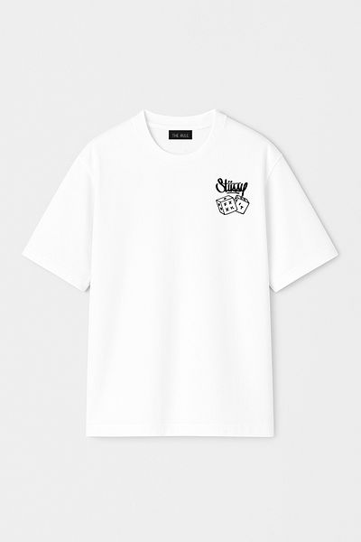 THE RULE Унисекс тениска Stüssy Zar Hoping Printed Oversize, 100% памучен дизайн, текстурирана, с кръгло деколте RF0537
