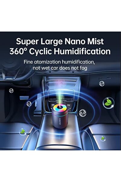 sgeteknoloji RGB SİYAH 180 ML USB ULTRASONİK OFİS ODA VE ARABA HAVA NEMLENDİRİCİ BUHAR MAKİNESİ AROMA DİFİZÖRÜ