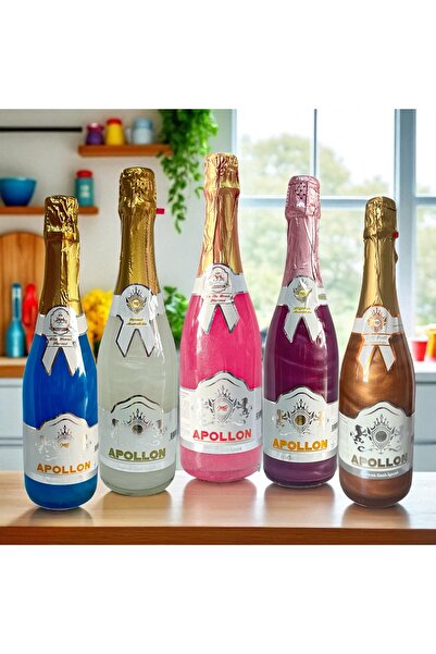 Bohhem MB Apollon Simli Alkolsüz Şampanya 5 Li Set