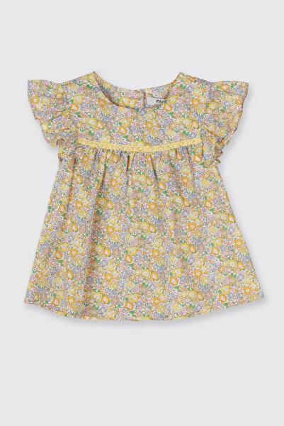 Made With Liberty Fabric بلوزة للفتيات منقوشة بالزهور من قماش ليبرتي