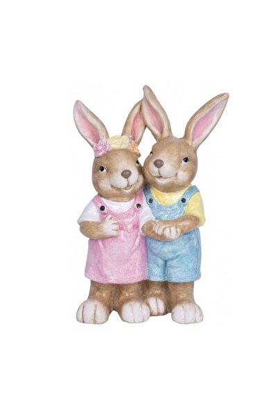 Strend Pro Decorațiune de grădină, ceramică, iepurași, 34x19x51 cm