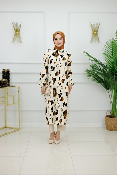 VALENS BOUTİQUE Rochie cămașă hijab pentru femei