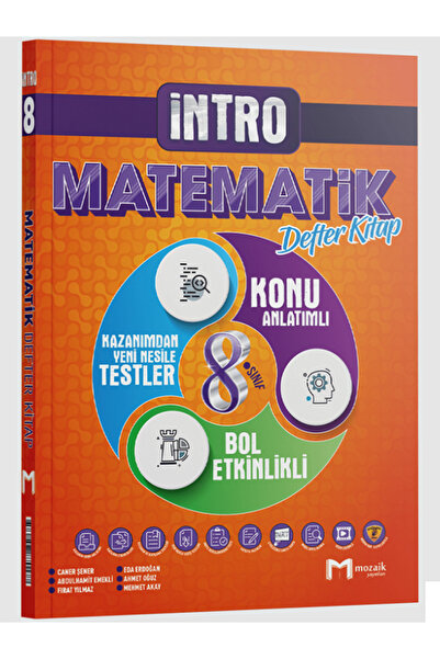 Evrensel İletişim Yayınları 8.Sınıf Mozaik İntro Matematik Defter Kitap / Kon...