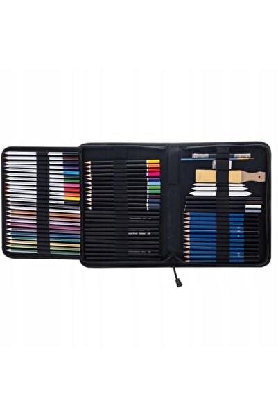 Evelise Set de desen, schițe, cu copertă, 72 piese, 21x3,5x30 cm, Malatec