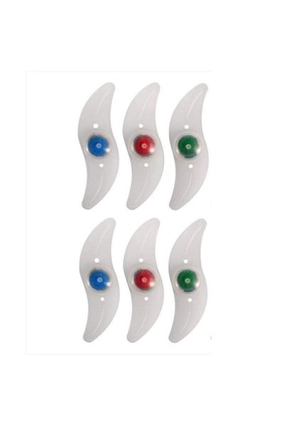 Carsons Set 6 lumini LED pentru spițe de roți de bicicletă, baterii incluse