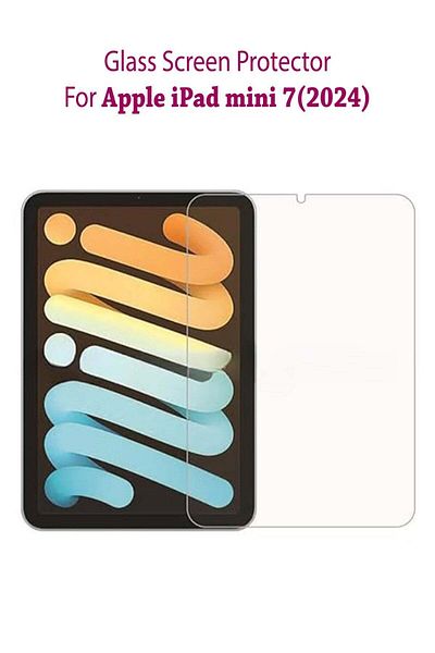 waldic واقي شاشة زجاجي مقوى عالي الدقة مقاوم للخدش وخالٍ من الفقاعات وسهل التركيب لجهاز Apple iPad mini 7 2024