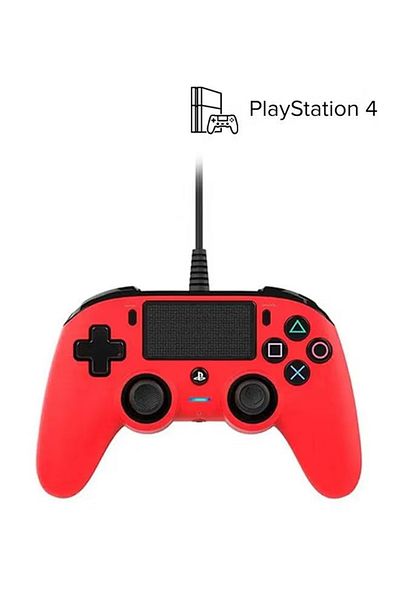 Nacon Wired Compact Controller For PlayStation 4 Red