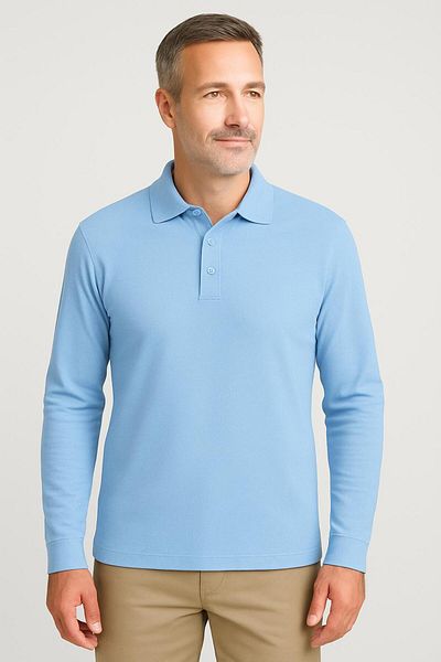 BAGİSTA BUTİK Unisex Adult Solid Color Long Sleeve Polo Neck Suitable for School and Daily Use