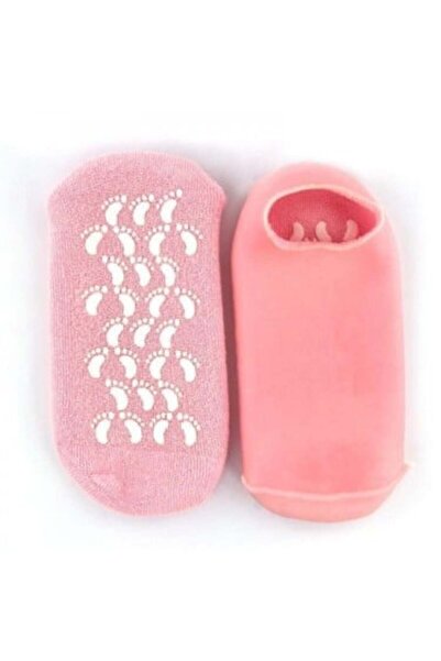 Spa System جوارب جل لترطيب القدمين من سبا سيستم - وردي