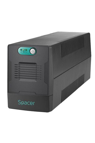 Spacer UPS Line Interactive, 1000VA/600W, AVR, 4 prize Schuko, indicator de stare cu LED, 2 x 12V