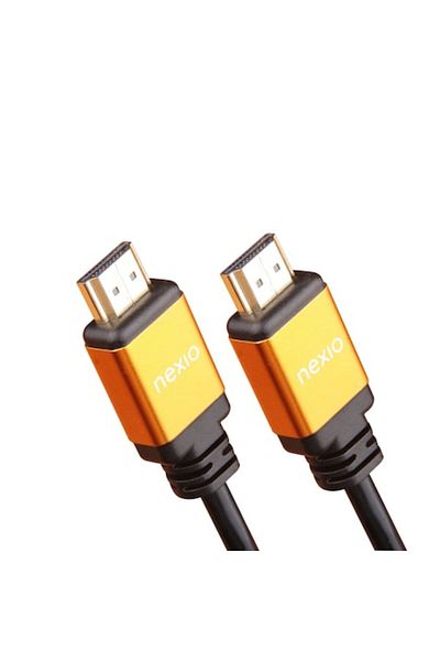 Nexio Cablu HDMI V2.1, mascul-mascul, 8K@60Hz, 1080P, Ethernet de mare viteză, carcasă metalică, placat cu aur