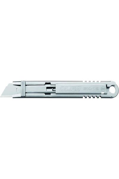 Olfa full stainless steel cutter, retractable spring blade