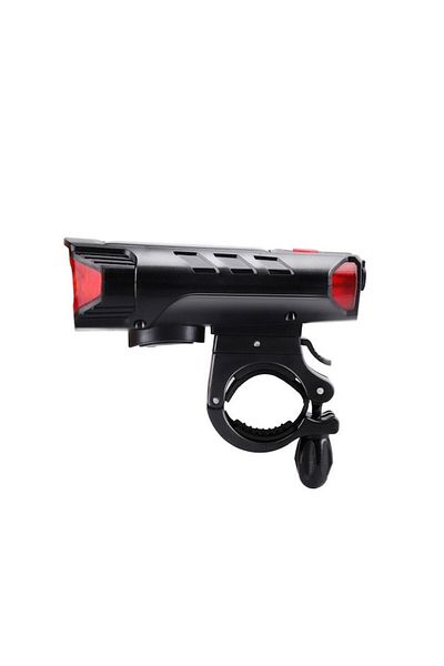 Carsons Far Solar 2 LED-uri cu Claxon Detașabil, 5 Moduri Luminare, Indicator Nivel Baterie, Negru
