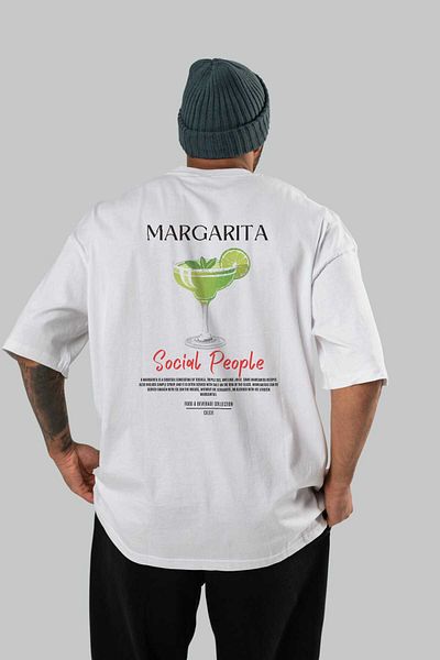 Ankhises Margarita Cocktail Printed Oversize T-Shirt Men Women 100% Cotton Crew Neck Tshirt