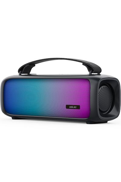 AKAI Boxă portabilă ABTS-08BK, Bluetooth, Radio FM, RGB, Negru