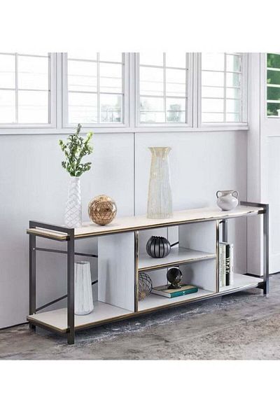 Generic TV table with a beautiful and modern design made of wood and metal legs