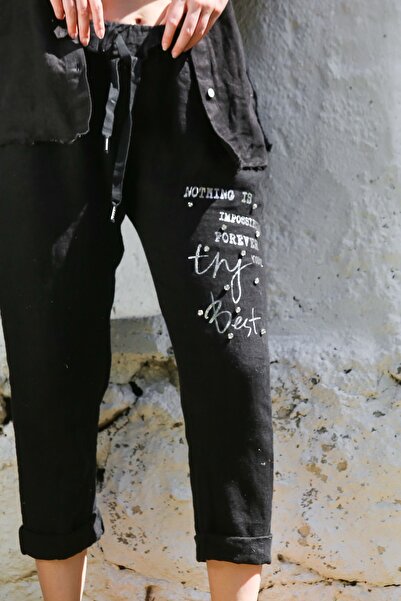 Chiccy Italian Black Judge Collar Low Sleeve Button Pocket Sequin Sequin Linen Woven Suit 70-100 65-65