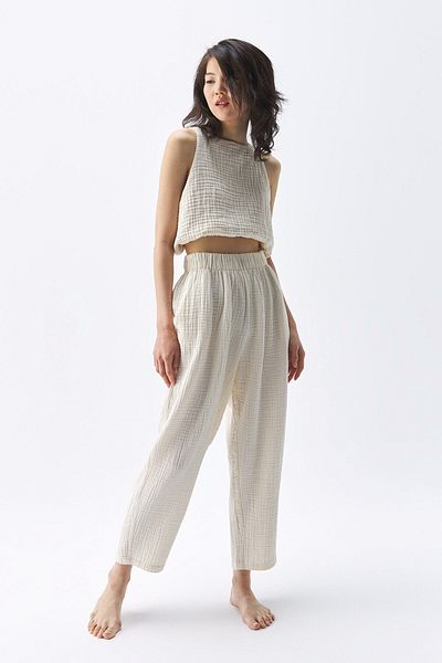 Turuncu Karma Ikikiz Crinkle Slouchy Pants
