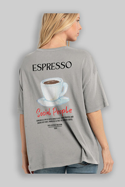 Ankhises Espresso Cocktail Printed Oversize T-shirt Ανδρικό Γυναικείο 100% βαμβακερό μπλουζάκι με λαιμόκοψη