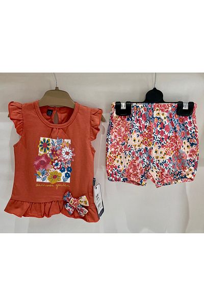 bebitomkids Girl 6-18 Months Garden Shorts Set