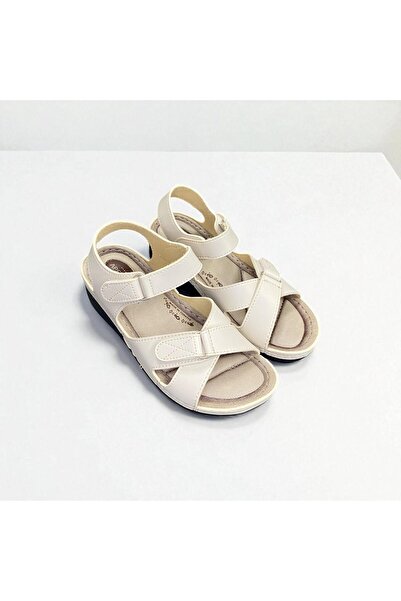 Desimod Women's Beige Soft Inner Orthopedic Sole Comfortable Daily Hajj Umrah Women's Sandals