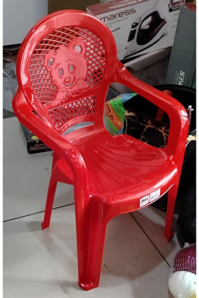 abnturk 28 Cm Yerden Yükseklik, Panda Figürlü Dirsek Koymalı Yaslanmalı Kırmı...