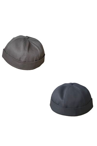 Rupen Kraft 2-Pack 100% Cotton Cap Adjustable Docker Hat Lined Summer Skullcap Hat Retro Hat (2 Pieces)