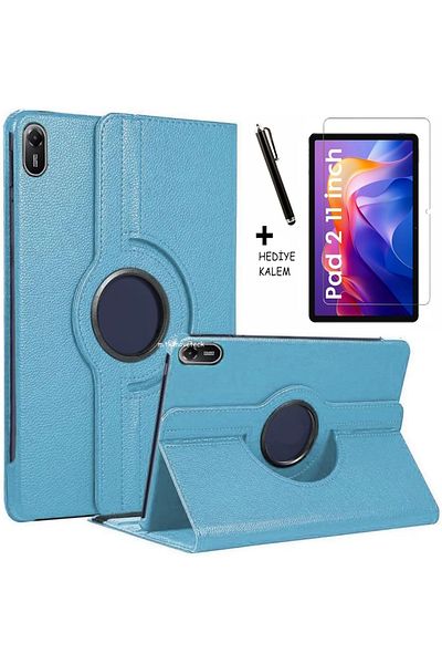 m.tk moveteck Xiaomi Redmi Pad 2 11 Inch 2025 Tablet Case 360 ​​Rotating Leather Stand Cover Screen Protector and Pen Set